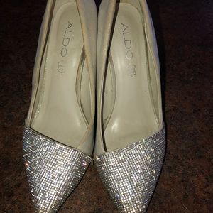 Aldo tan glitter stilettos